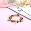 Wholesale Fashion Snowflake Alloy Pearl Plating Inlay Rhinestones Bracelets