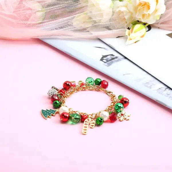 Wholesale Fashion Snowflake Alloy Pearl Plating Inlay Rhinestones Bracelets