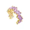 Wholesale Fashion Geometric Copper Ear Clips Inlay Zircon Copper Earrings 1 Piece