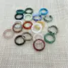 Retro Classic Style Geometric Dongling Crystal Agate Rings In Bulk
