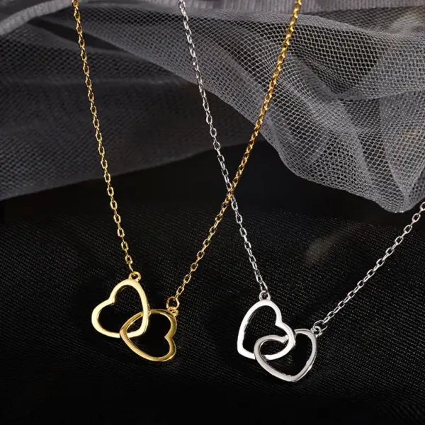 Wholesale Lady Heart Shape Titanium Steel Plating Pendant Necklace