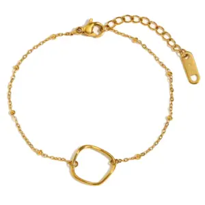 Irregular Circles Clip Bead Necklace Bracelet-Gold