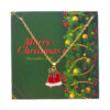 Wholesale Europe and the United States cross-border new Christmas necklace Joker fashion Christmas bell snowflake painting oil diamond paper card necklace