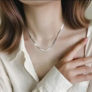 X045-40+5 Blade Chain-Necklace-Steel Color