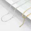 Wholesale Hip-hop Solid Color Stainless Steel Polishing Necklace