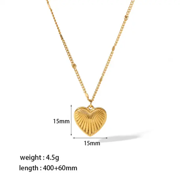 Wholesale PVD Coated Real Gold Plated Round Heart Shape Eye 304 Stainless Steel Retro Waterproof Non Tarnish 304 Stainless Steel