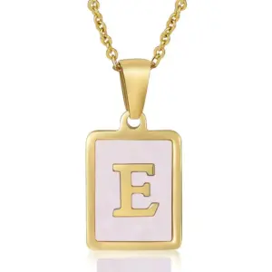 Pink Shell E (Including Chain) / 18K