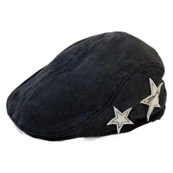 Wholesale Autumn and Winter New American Style Retro Star Forward Hat Women's Casual Simple All-match Face Shown Small Beret Painter Hat