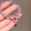 Wholesale Sweet Amethyst Multi-circle Stacked Bracelet Exquisite Star Pendant Bracelet Women's High-value Fashion Elegant Bracelet