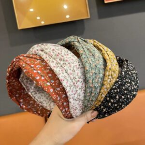 oly-fb3c1eb4d3b2bb2d467d33e3f8d30528 Wholesale Korean Style Retro Cross-Knotted Headband Fabric Floral Wide-Brimmed Headband Women's Pressed Hairpin Headband Elegant Hair Bundle Headband
