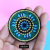 Wholesale 5cm Ethnic Style Round Flower Embroidery Bead Mixed Embroidery Patch Gold Line Cloth Sticker Garment Headwear Handmade Accessories