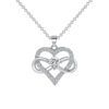 Wholesale Amazon cross-border new 8-word unlimited symbol heart-shaped pendant high-grade design zircon love necklace