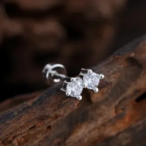 3348 Silver / Ear Studs