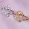 Wholesale Ion Plating (IP) Real Gold Plated 18K Gold Geometric Solid Color 304 Stainless Steel Simple Style Waterproof Non Tarnish Rings