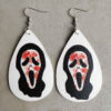 Wholesale Halloween funny PU leather earrings