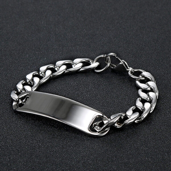 Wholesale ebay AliExpress supply wholesale men's titanium steel stainless steel curved bracelet European and American hip hop Cuban retro