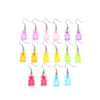 Wholesale Jelly-colored resin cute bear girl earrings