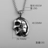 oly-fb59c77955546ab41b17c4acaea5cd7b Wholesale stainless steel jewelry hip hop punk trend face skull double-sided pendant necklace