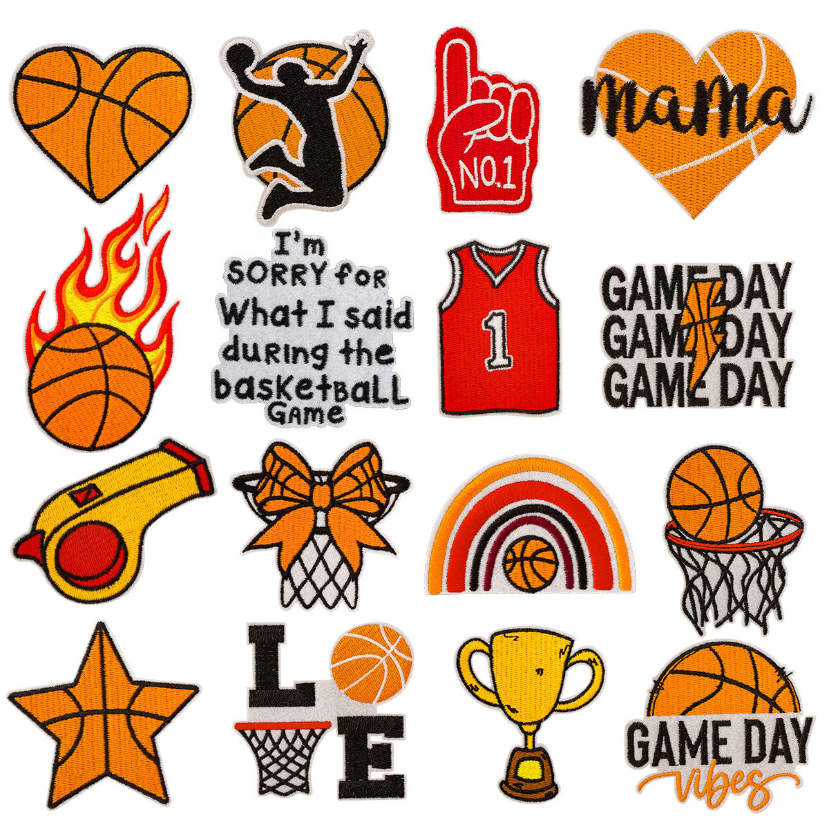 Wholesale Basketball-themed embroidered patch