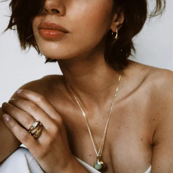 Style Stainless Steel Plated 18K Gold Embedded Zircon Ring Luxury Geometric Pattern Women's Ring For All Seasons