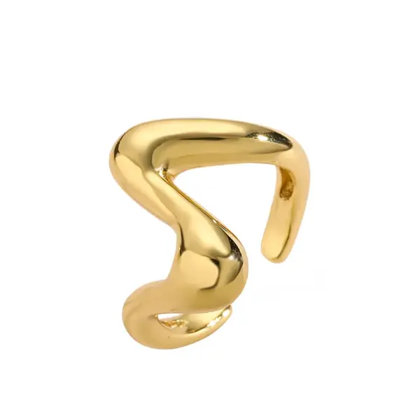 Wholesale Ig Style Classic Style Geometric Copper Plating 18k Gold Plated Open Rings