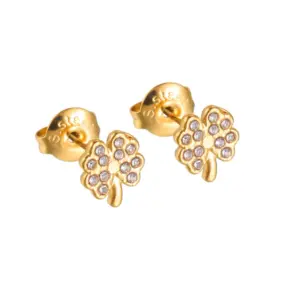 Small Four Leaf Clover Ear Stud 924