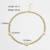 Wholesale Fashion Heart 14k Gold Stainless Steel Necklace