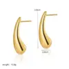 Wholesale PVD Coated 18K Gold Plated Solid Color 304 Stainless Steel Simple Style Classic Style Waterproof Non Tarnish Ear Studs