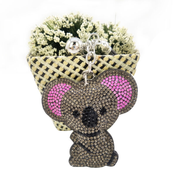 Wholesale 4pcs Velvet Diamond Koala Hot Diamond Picture Keychain