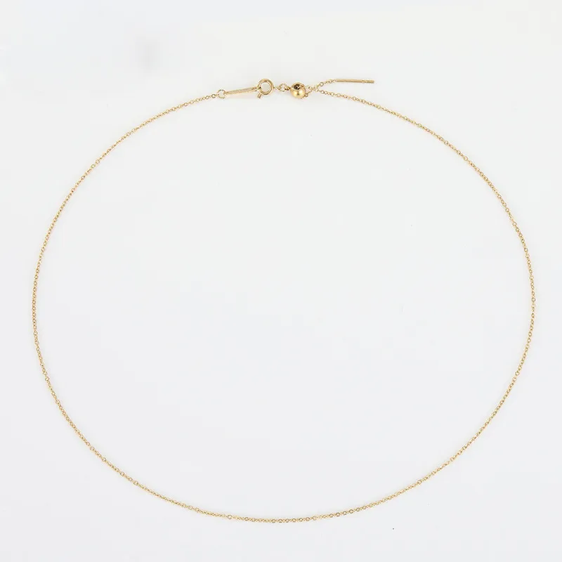 Wholesale PVD Coated 14K Gold Real Gold Plated U Shape Stainless Steel Simple Style Waterproof Non Tarnish 304 Stainless Steel Necklace