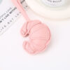 Wholesale New creative patch croissant pendant DIY leather bag keychain jewelry accessories