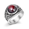 oly-fb8d6370742acd62c013f611f2f337b5 Wholesale Source factory wholesale magic pomegranate ruby ring temperament men hip hop titanium steel ring SA704