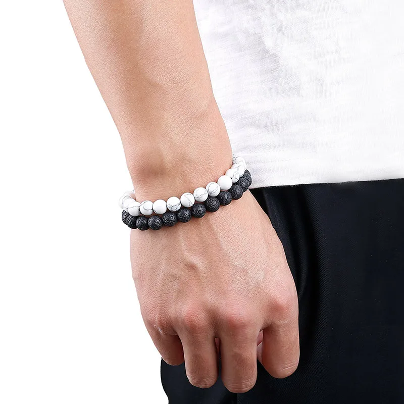 Wholesale Fashion Round Natural Stone Beaded Bracelets