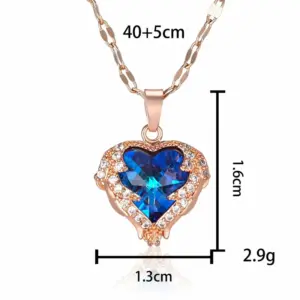 Heart of the Ocean-Rose Gold-Blue