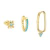Wholesale S925 Sterling Sier Turquoise Retro Earrings Luxury Earrings