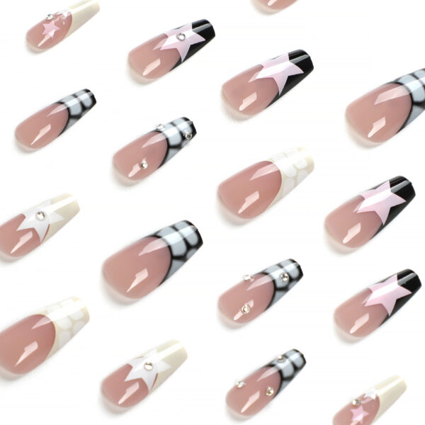 Wholesale Mid-length ballet nail manicure cross-border foreign trade wear nail special nail beauty nail sticker nail piece fake nail