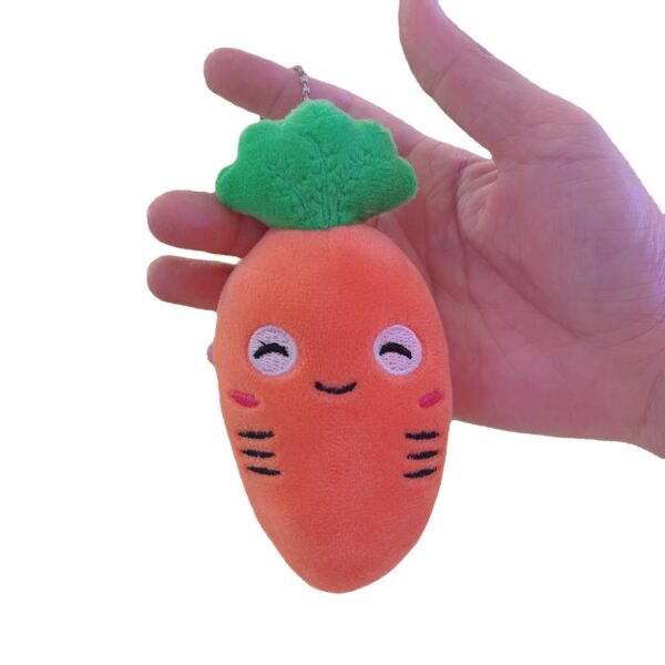 Wholesale Cute cartoon simulation radish pendant fruit and vegetable plush doll bag keychain Doll Doll