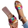Wholesale Cross-border plus size 2025 Summer New Women's Slippers Foreign Trade Cross Flat Sandals Simple All-match slippers