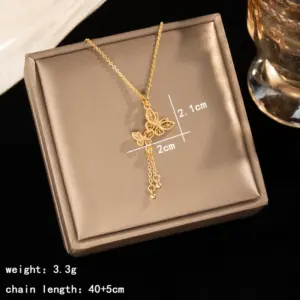 Gold, Hollowed Out Butterfly Shape