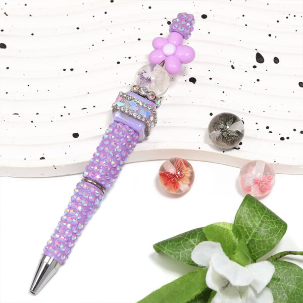 Wholesale Double-sided embedded fine glitter butterfly beads