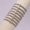 Wholesale Jewelry Simple Style Letter Copper Zircon Inlay Bracelets Beaded Chain
