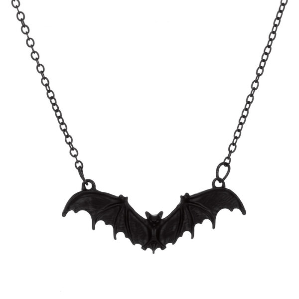 oly-fbd2c11bbb8874e49b643559d0470901 Wholesale European and American Popular Punk Black Bat Necklace Halloween Exaggerated Hip-Hop Clavicle Chain Personalized Simple Jewelry for Women