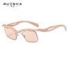 Wholesale cross-glasses sunglasses women's box sunglasses men's high-end sense special-shaped half-frame eyebrows personalized sunglasses