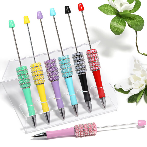 Wholesale Heavy Industry DIY Beadable Pen Multicolor Pearl Beaded Pen
