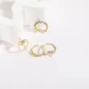 Wholesale Simple Style Devil's Eye Copper Plating Inlay Zircon 14k Gold Plated Rings