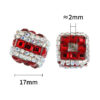 Wholesale Colorful square rhinestone chain beads