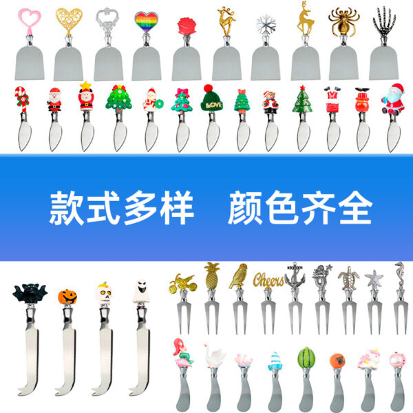 Wholesale Cute Christmas Snowman Stainless Steel Knife and Fork Meal