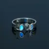 Wholesale Jewelry Sweet Heart Shape Butterfly 201 Stainless Steel Zircon Luminous Inlay Stainless Steel Rings
