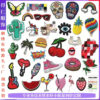 oly-fbed304207aa9d7fefee16138a4c5f6c Wholesale Amazon mixed embroidery cloth stickers cartoon mouth patch cactus clothes decorative embroidery stickers sequined Cherry