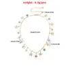 Wholesale Jewelry Casual Starfish Flower Copper Multi Charms Necklace Chain-free